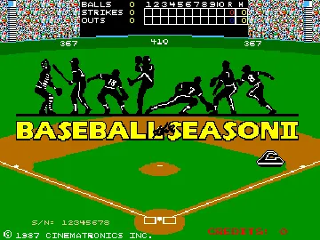 Baseball The Season II screen shot title